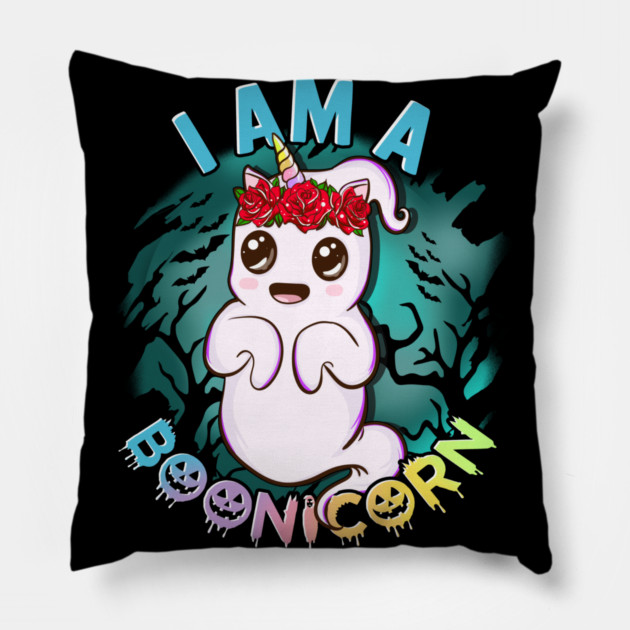 I am a Boonicorn Funny Unicorn Ghost Halloween Pillow by creative