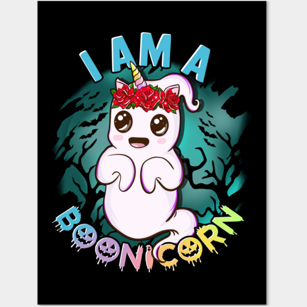 I am a Boonicorn Funny Unicorn Ghost Halloween Wall Art by creative