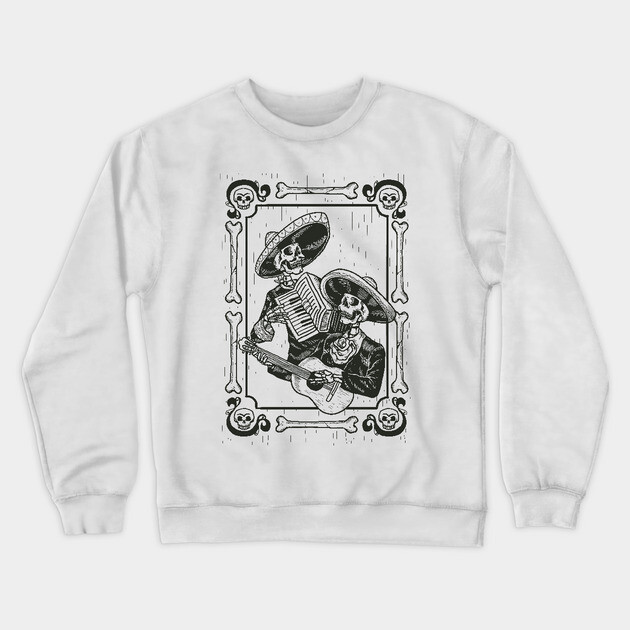 Mariachi Dia De Los Muertos Crewneck Sweatshirt by MCALTees