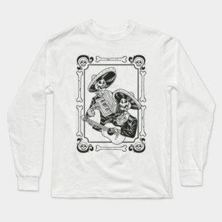 Mariachi Dia De Los Muertos Long Sleeve T-Shirt