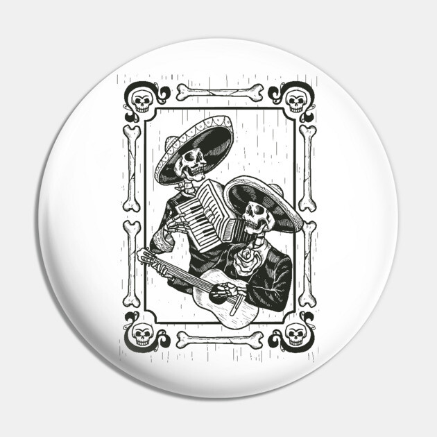 Mariachi Dia De Los Muertos Pin by MCALTees