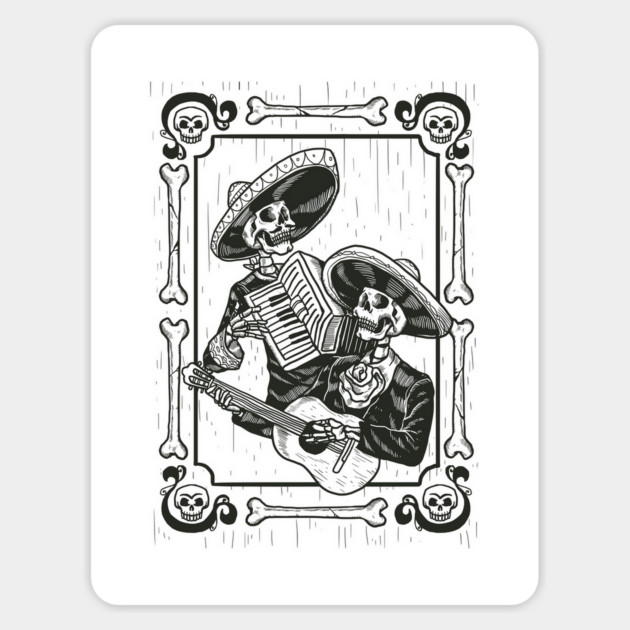 Mariachi Dia De Los Muertos Magnet by MCALTees