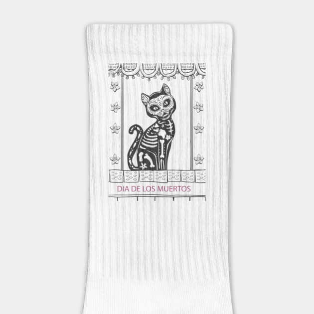 Dia De Los Muertos Cat by MCALTees