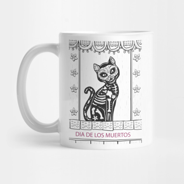 Dia De Los Muertos Cat by MCALTees