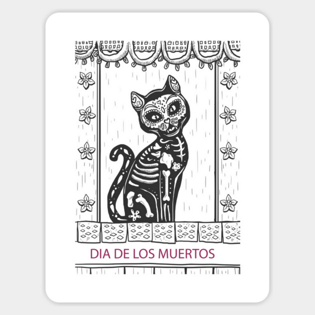 Dia De Los Muertos Cat Magnet by MCALTees