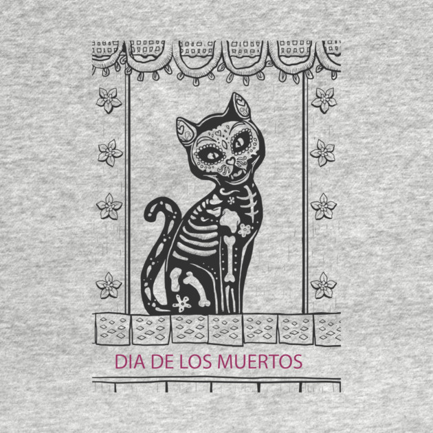 Dia De Los Muertos Cat by MCALTees