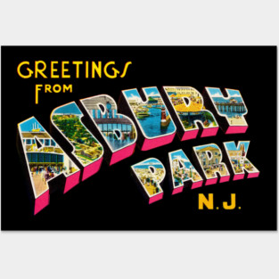 Greetings from Asbury Park New Jersey Posters and Art