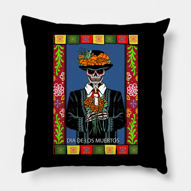 Dia De Los Muertos Pillow by MCALTees