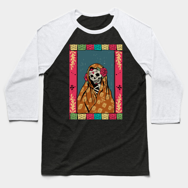 Day Of The Dead - The Virgin Baseball T-Shirt by MCAL Tees