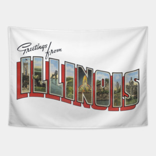 Greetings from Illinois Tapestry