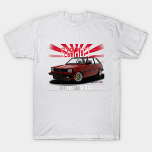 Toyota Starlet KP61 Red T-Shirt