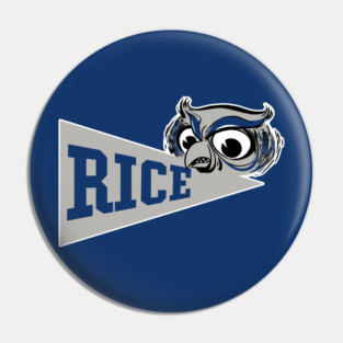Vintage Pennant Rice Mascot Pin