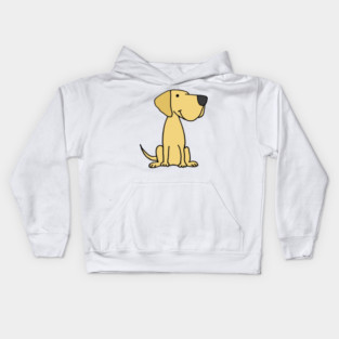 Cute Yellow Labrador Retriever Puppy dog Kids Hoodie