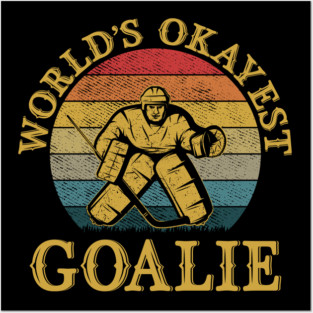 Funny Retro Ice Hockey Player Winter Sports Posters and Art