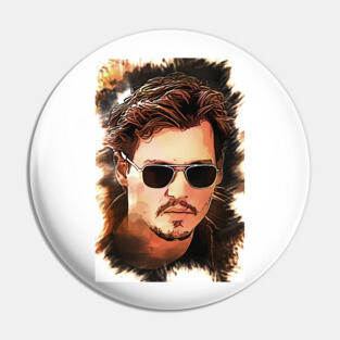 Johnny Depp - Portrait Pin