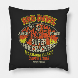 Red Devil Super Firecrackers 1948 Pillow