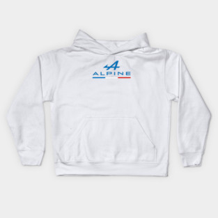 Alpine F1 Tricolore (White) Kids Hoodie