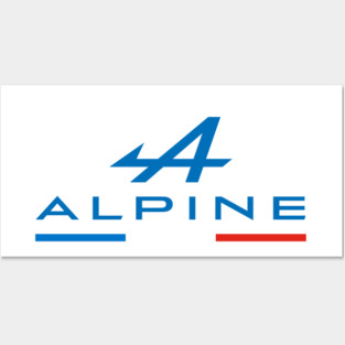 Alpine F1 Tricolore (White) Posters and Art