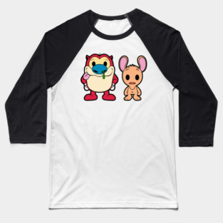 Cute Ren and Stimpy Baseball T-Shirt