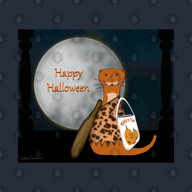 Oliver The Otter Posing In His Halloween Costume by ButterflyInTheAttic