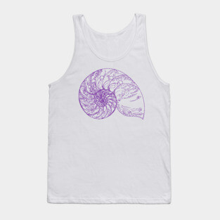 Tears of the Indigo Nautilus - Geometric Art - Septcho21 Tank Top