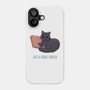Easily Distracted by Cats and Books Phone Case