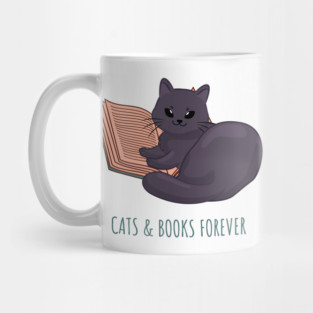 Easily Distracted by Cats and Books Mug
