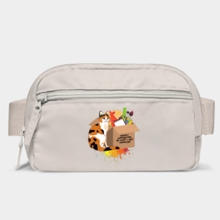 Easily Distracted by Cats and Art Supplies Bag