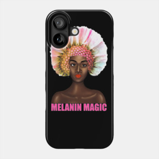 Black Pride Melanin Magic Flower Afro Queen Phone Case