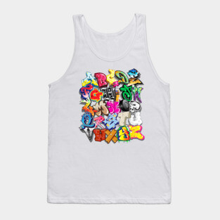 Pac One Graffiti Alphabet Tank Top