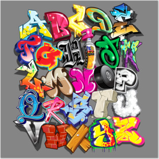 Pac One Graffiti Alphabet Posters and Art