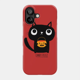 Halloween Cat: Candy Pleez Phone Case