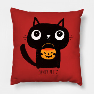 Halloween Cat: Candy Pleez Pillow