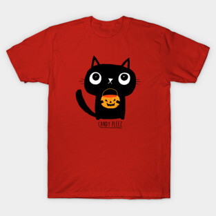 Halloween Cat: Candy Pleez T-Shirt