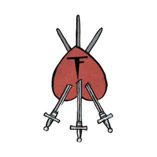 Thinky Flesh Three of Swords T-Shirt