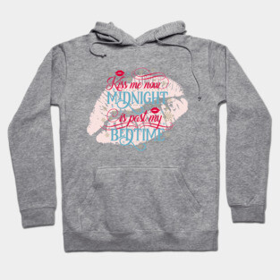Kiss Me Now Funny New Year Graphic Hoodie
