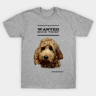 Cockapoo / Doodle Dog Sock Thief T-Shirt