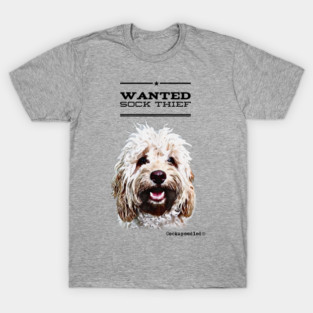 Cockapoo / Doodle Dog Sock Thief T-Shirt