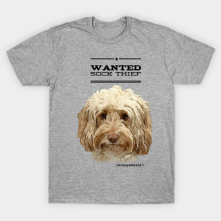 Cockapoo / Doodle Dog Sock Thief T-Shirt