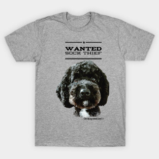 Cockapoo / Doodle Dog Sock Thief T-Shirt