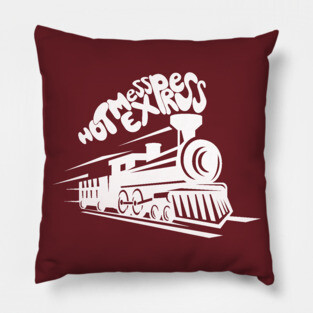 Hot Mess Express (White) Pillow