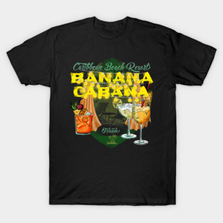 Banana Cabana Caribbean Beach Resort Orlando Pool Bar T-Shirt