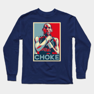 Reggie Miller Obama Hope Choke Long Sleeve T-Shirt