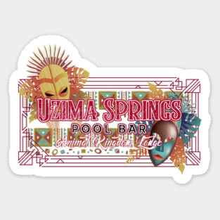 Uzima Springs Pool Bar Animal Kingdom Orlando Florida Sticker