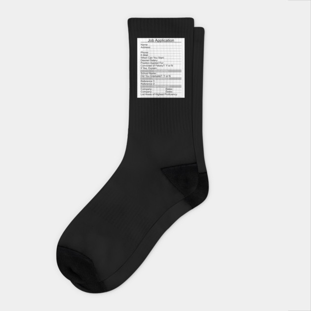 Scary Costume Job Application Socks by belownormal