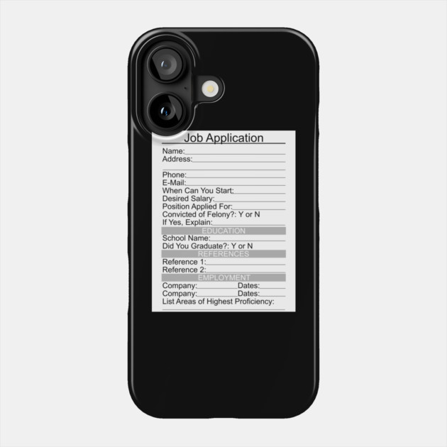 Scary Costume Job Application Phone Case by belownormal