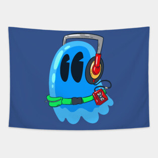 Retro Ghost Tapestry
