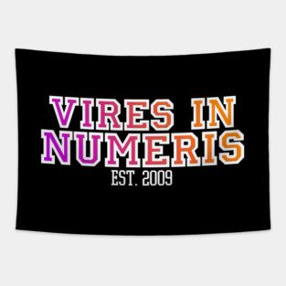 Vires in Numeris Logo Cryptocurrency Bitcoin Ethereum Tshirt Tapestry