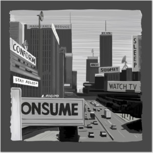 They Live Illustration by Burro Posters and Art