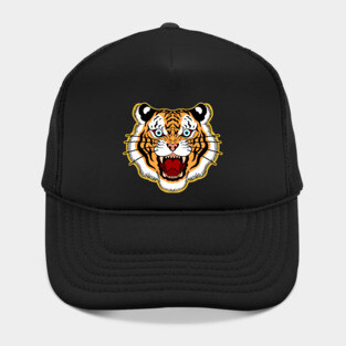Tiger Head Old School Retro Traditional Tattoo Hat